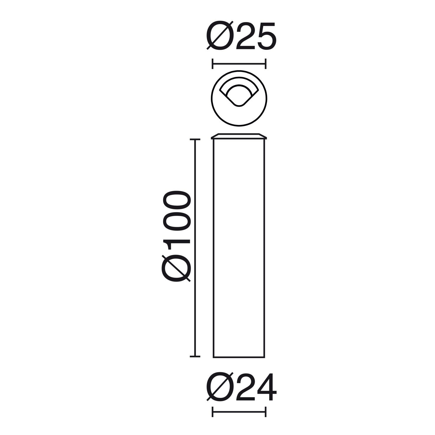 Cristher Pussa D25 1 Beam LED zápustné svítidlo