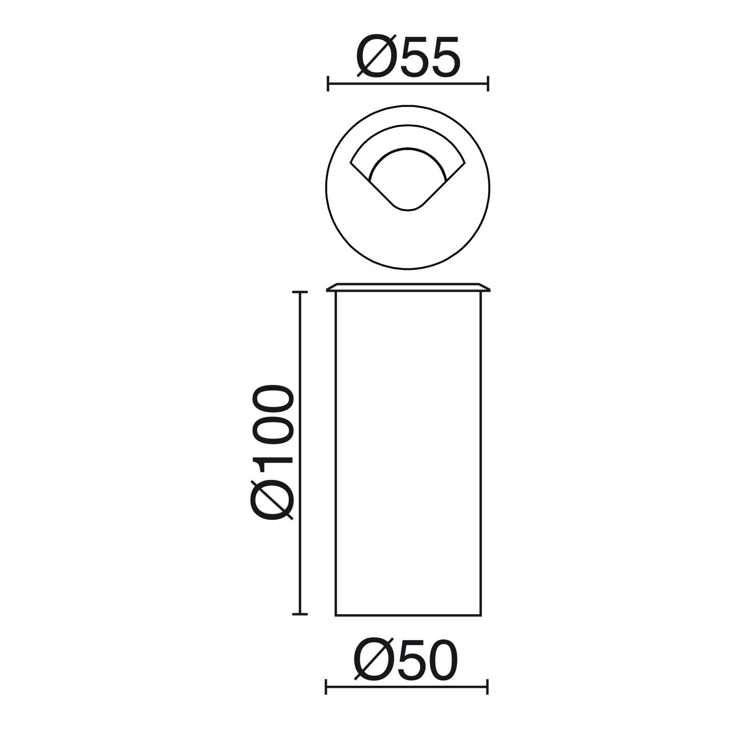 Cristher Pussa D55 1 beam LED zápustné svítidlo