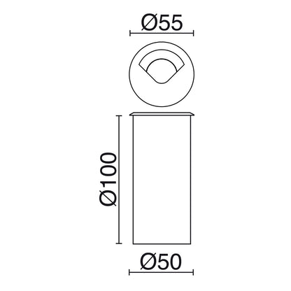 Cristher Pussa D55 1 beam LED zápustné svítidlo