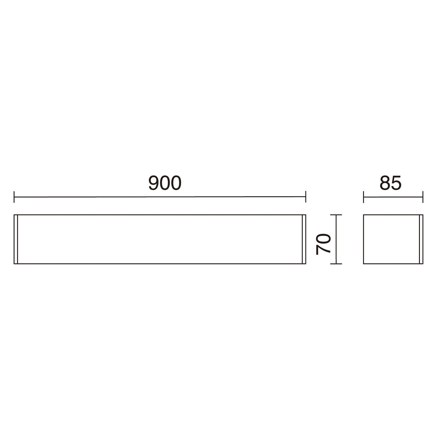 Exo Rett LED nástenné svietidlo biele