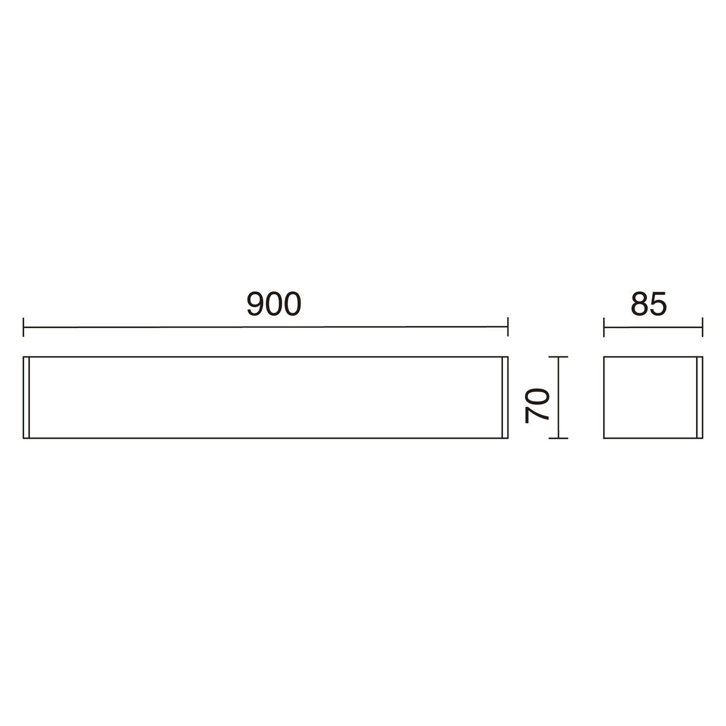 Exo Rett LED wall light black