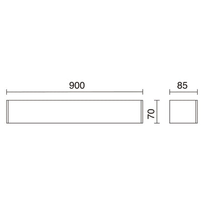 Exo Rett LED wall light black