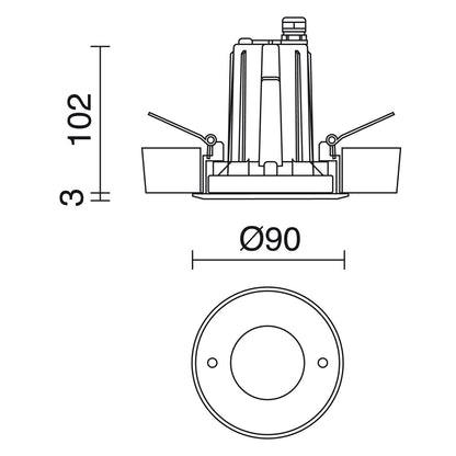 Cristher Sofito D90 L LED zápustné svítidlo