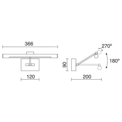 Exo Picture Fixture Tabel LED nástenné svietidlo