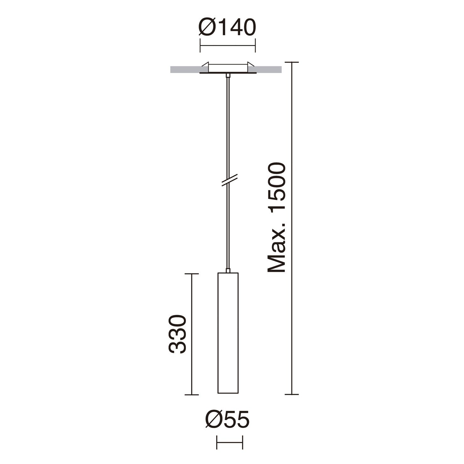 Exo Tania C recessed GU10 pendant light white
