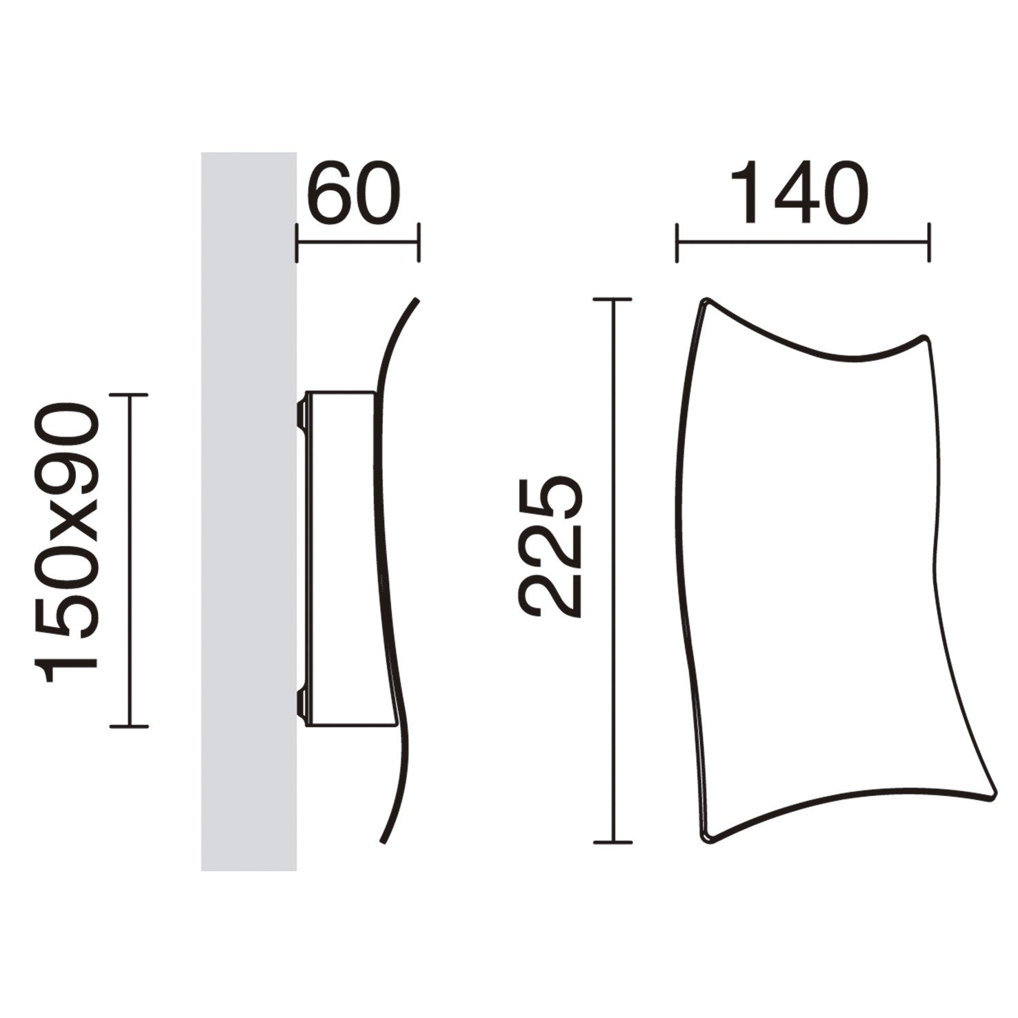 Exo Toliman LED wall light white