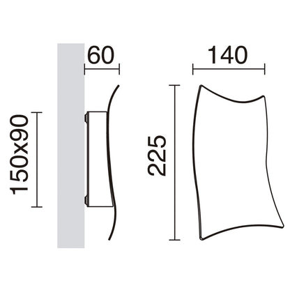 Exo Toliman LED wall light white