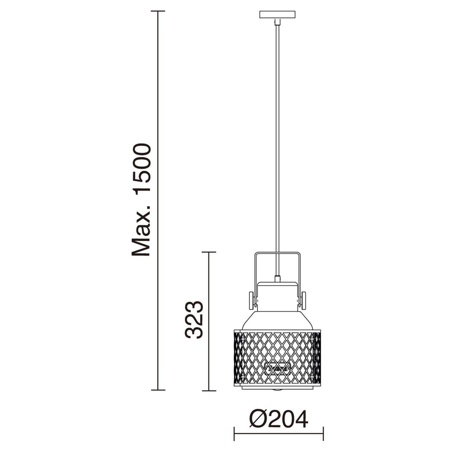 Exo Tosca D204 E27 závěsné svítidlo modré