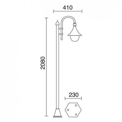 Dopo Classical Trom E27 column light black