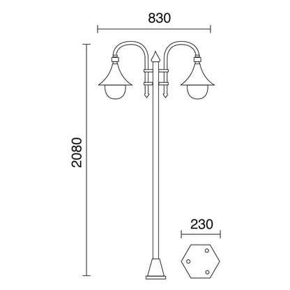 Dopo Classical Trom E27 column light black