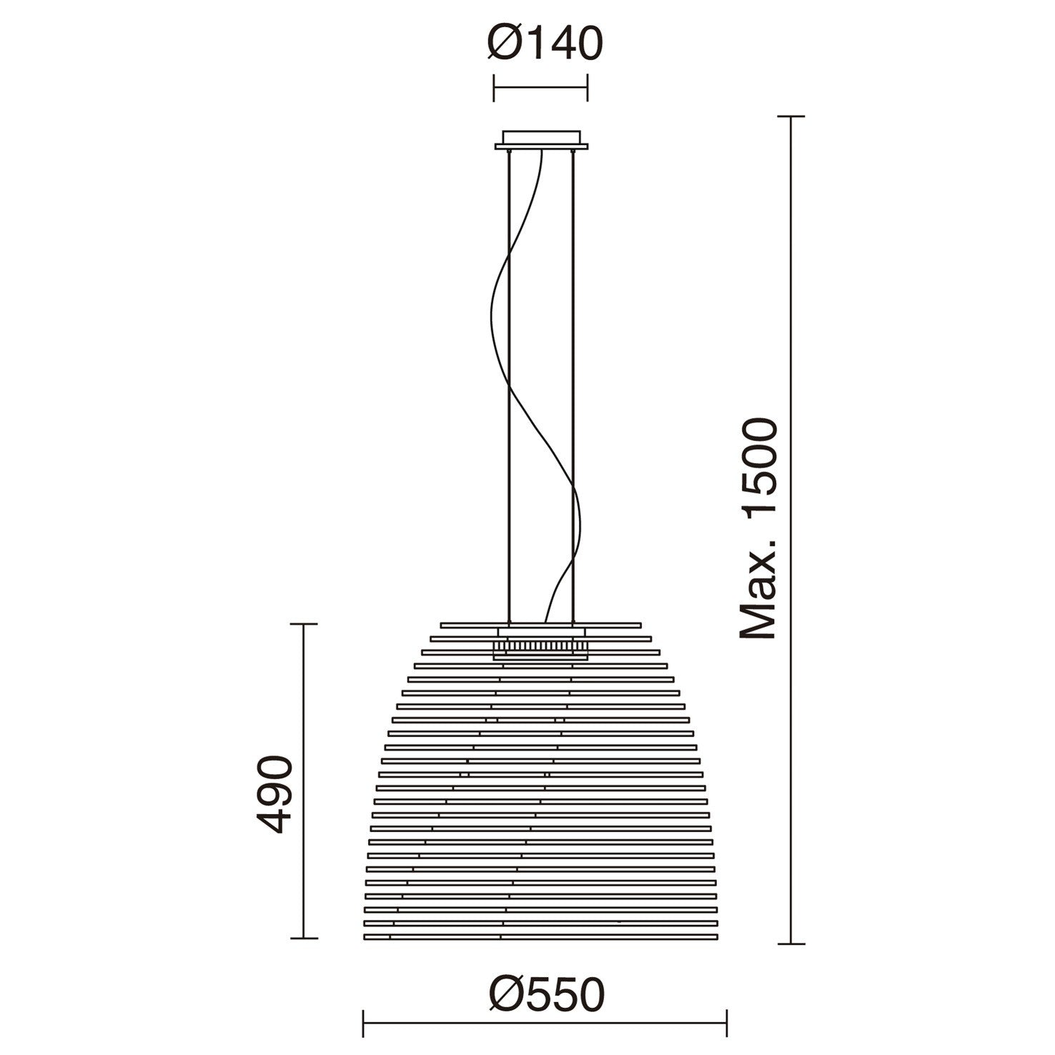 Exo Twist GX53 závěsné svítidlo