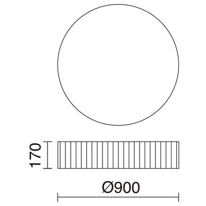 Exo Vorada N LED circular ceiling light beige