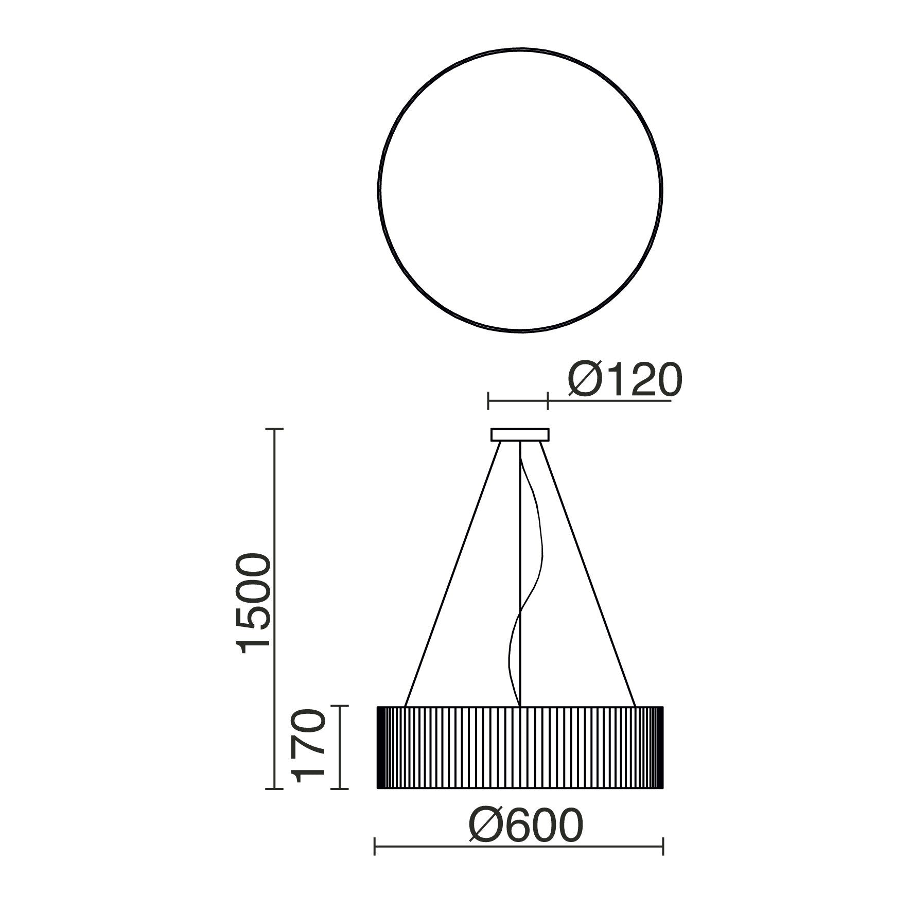 Exo Vorada C LED pendant light white