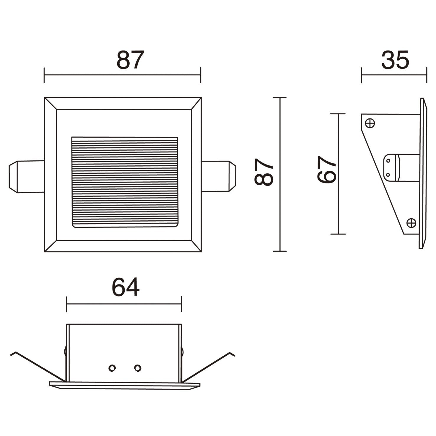 Indeluz Window 2 LED zápustné svietidlo strieborné