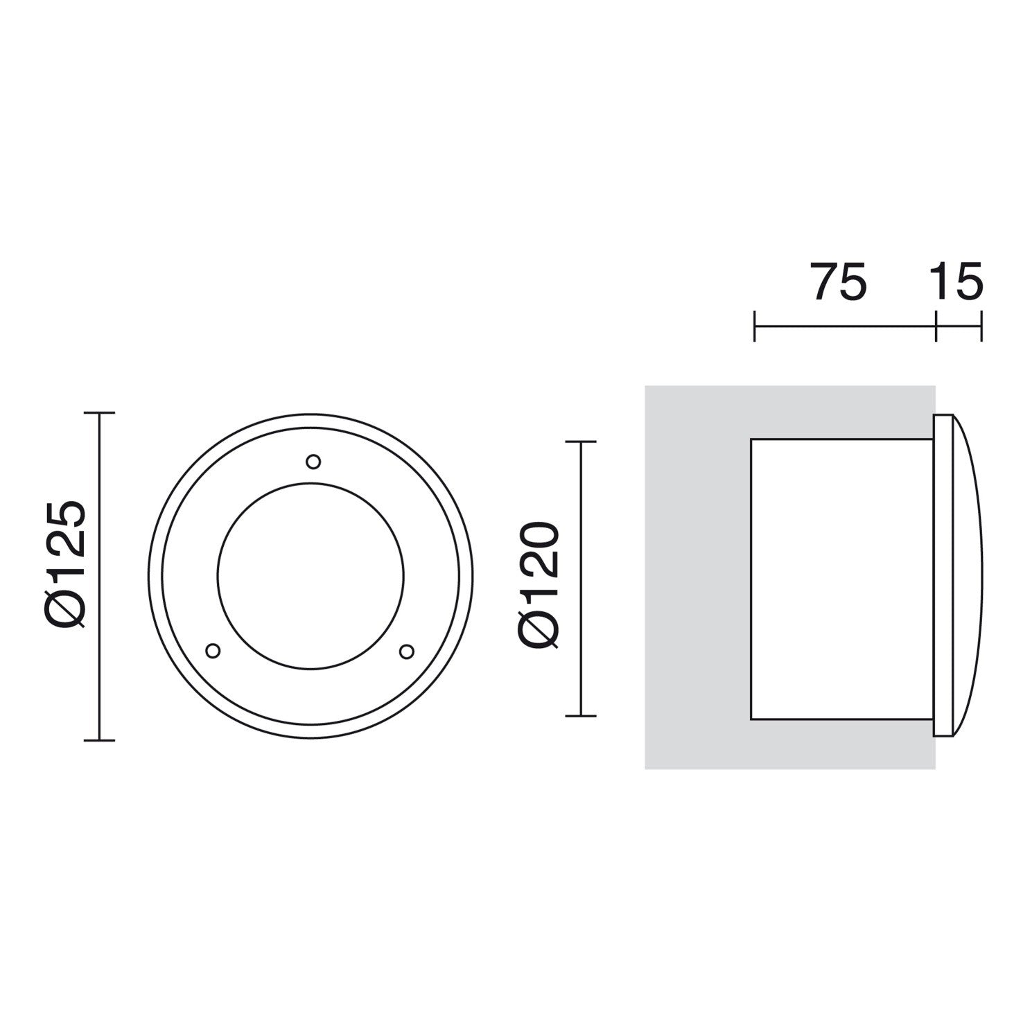 Cristher Zip No Hood GX53 zápustné svítidlo