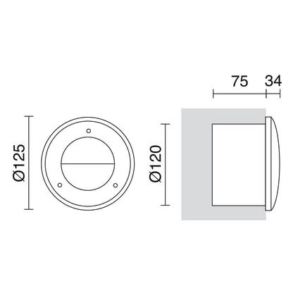 Cristher Zip Hood GX53 zápustné svítidlo