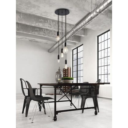 Exo Atu style E27 pendant light chrome