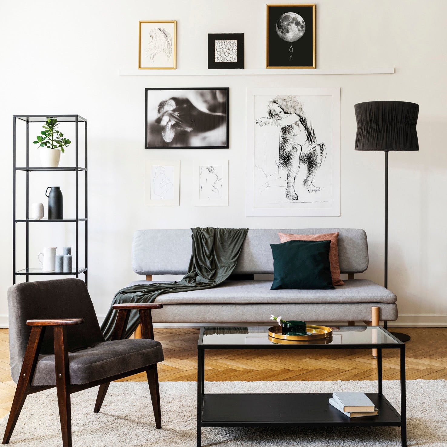 Exo Cora F E27 floor light black