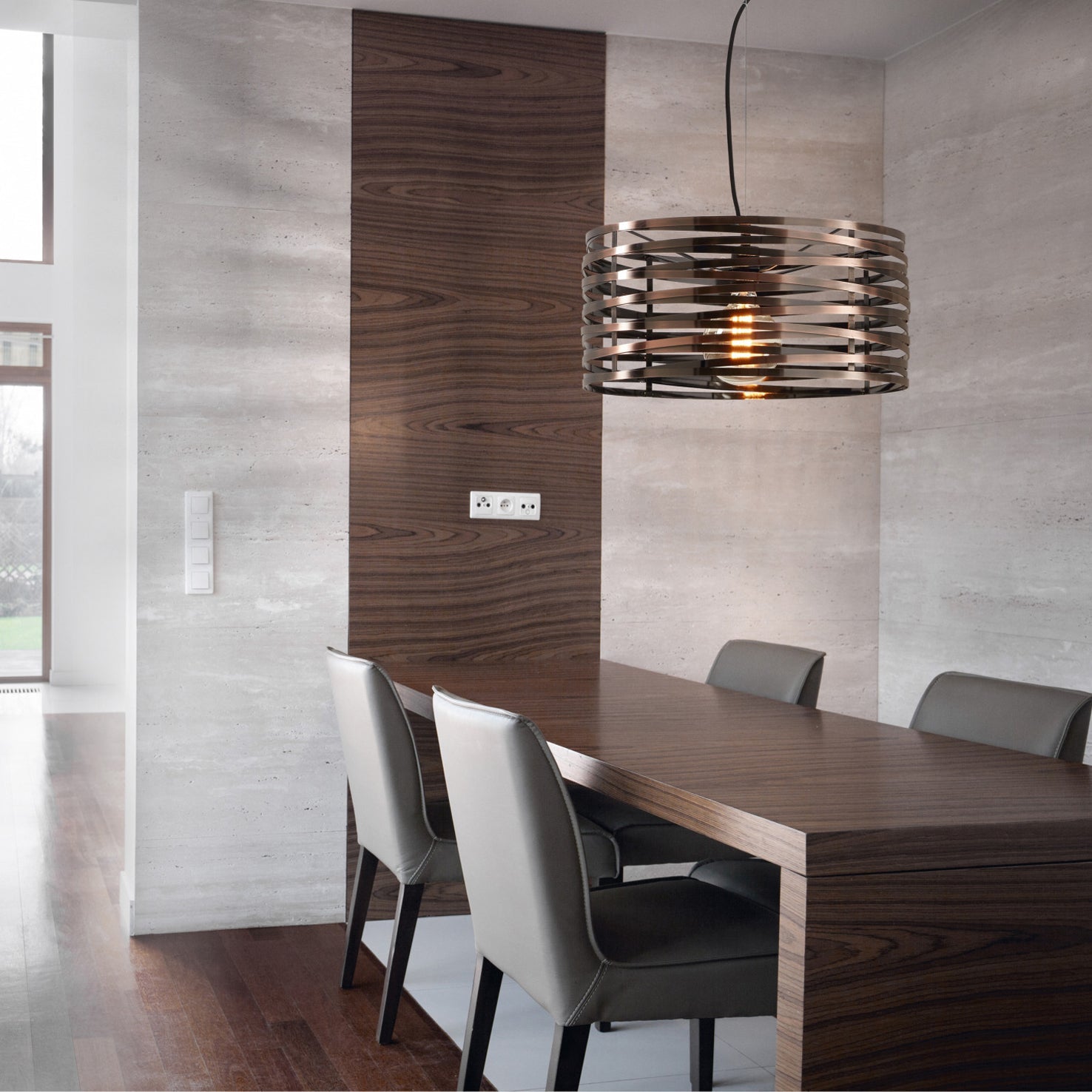 Exo Sira E27 pendant light white