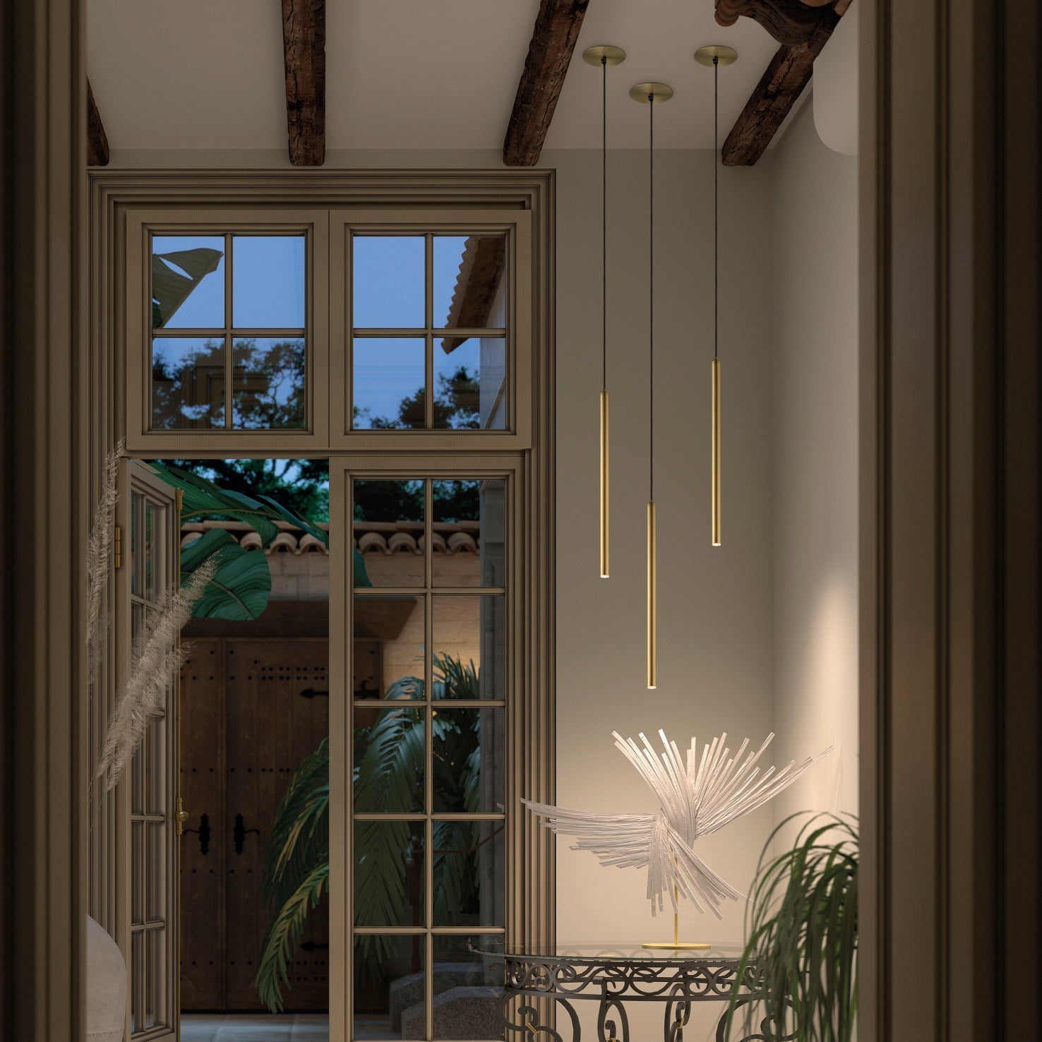 Exo Tania C slim LED pendant light copper