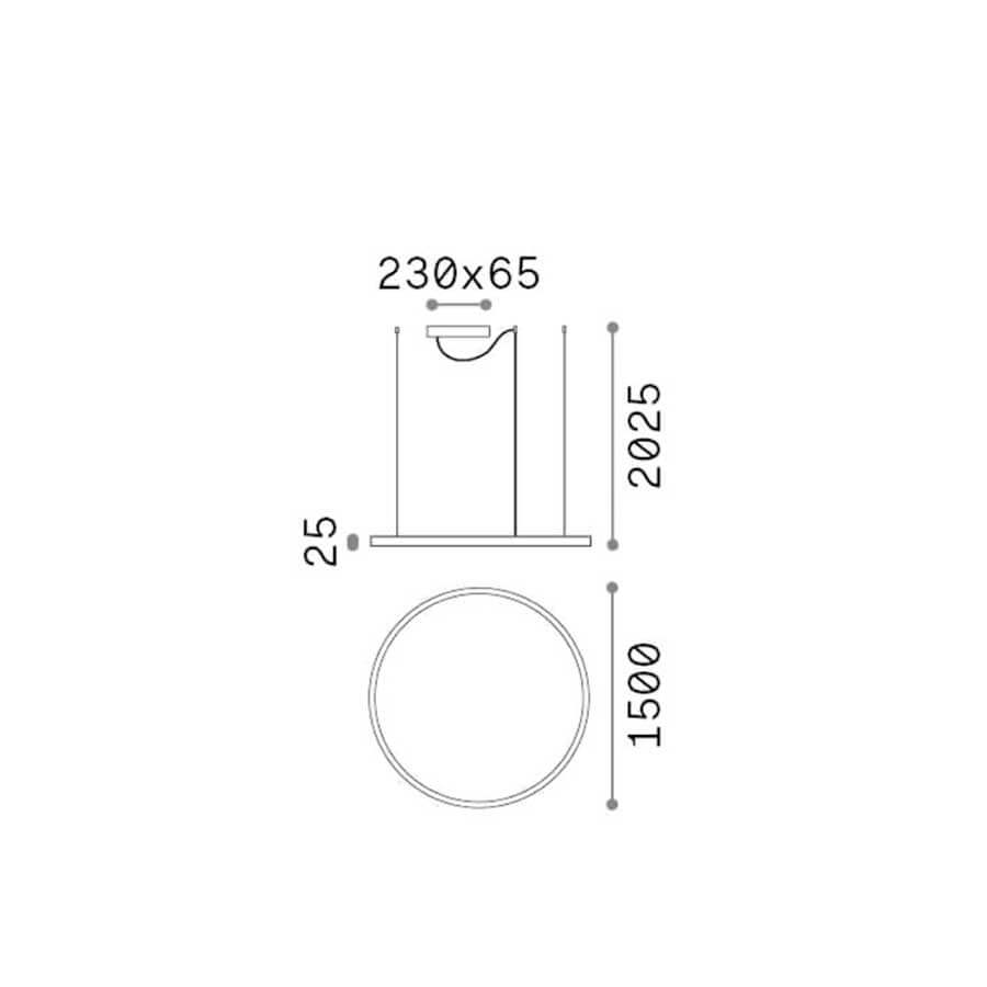 Ideal lux LED kruhové svietidlo SLIM biele