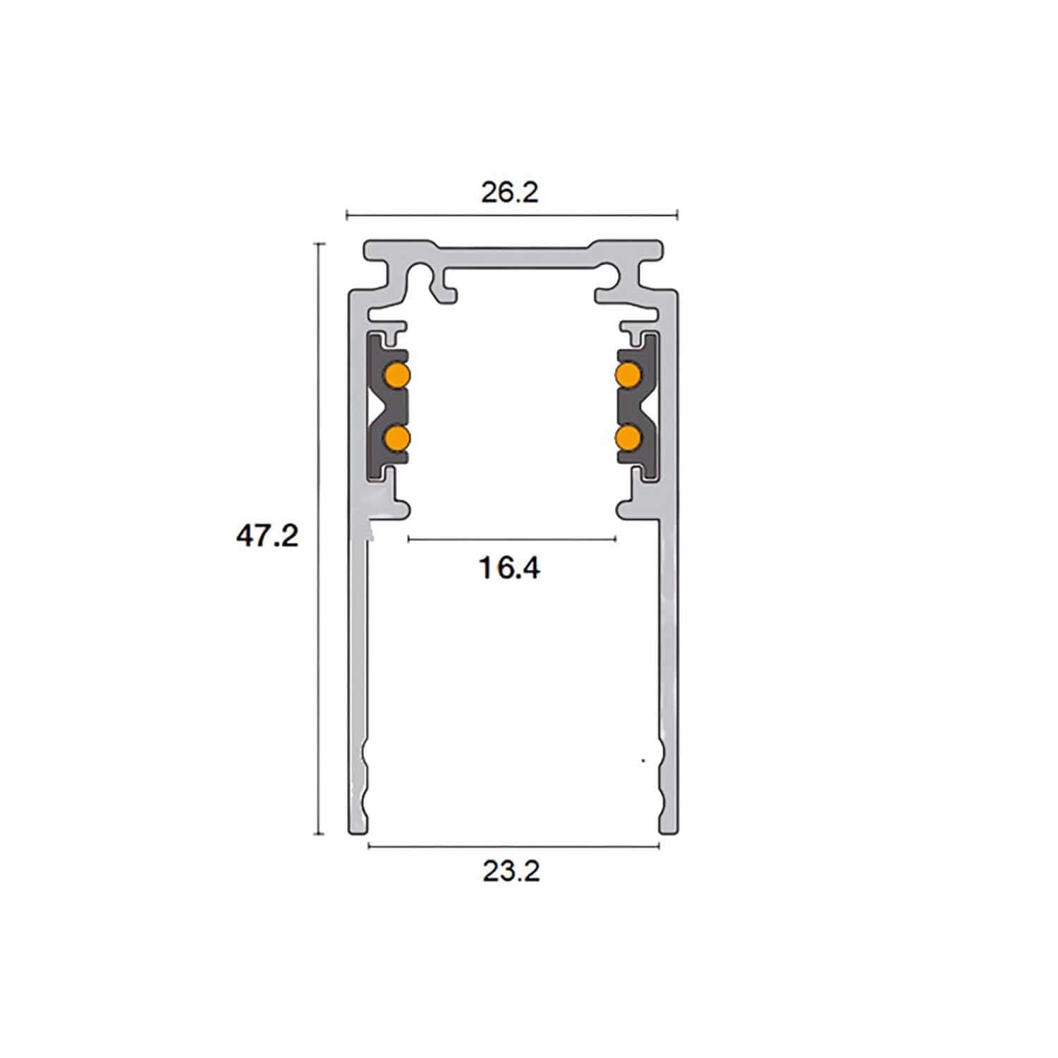 48V magnetická lišta přisazená DEEP POWERGEAR černá