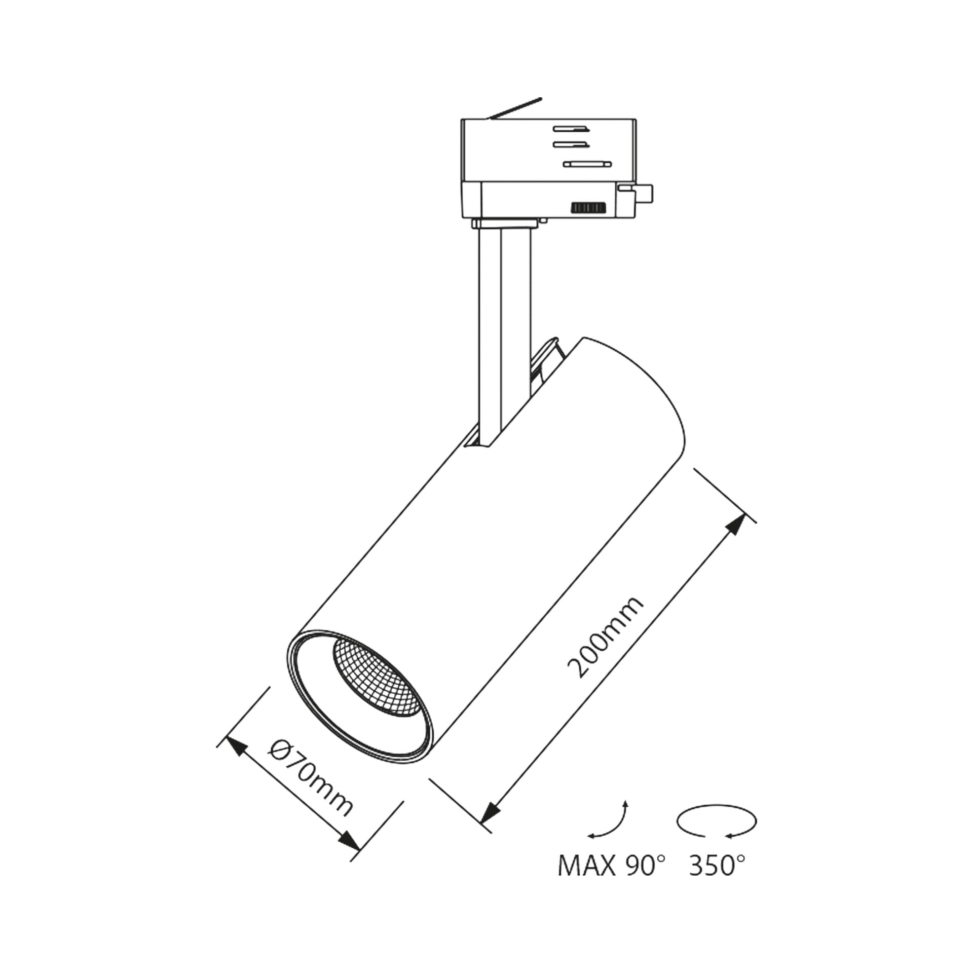 Karizma Luce Tesoro LED svítidlo pro 3F lištu bílé