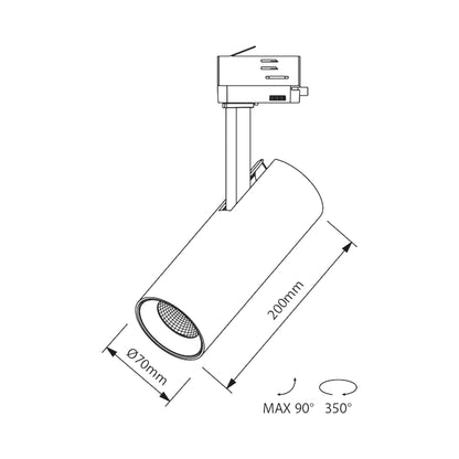 Karizma Luce Tesoro LED svítidlo pro 3F lištu bílé