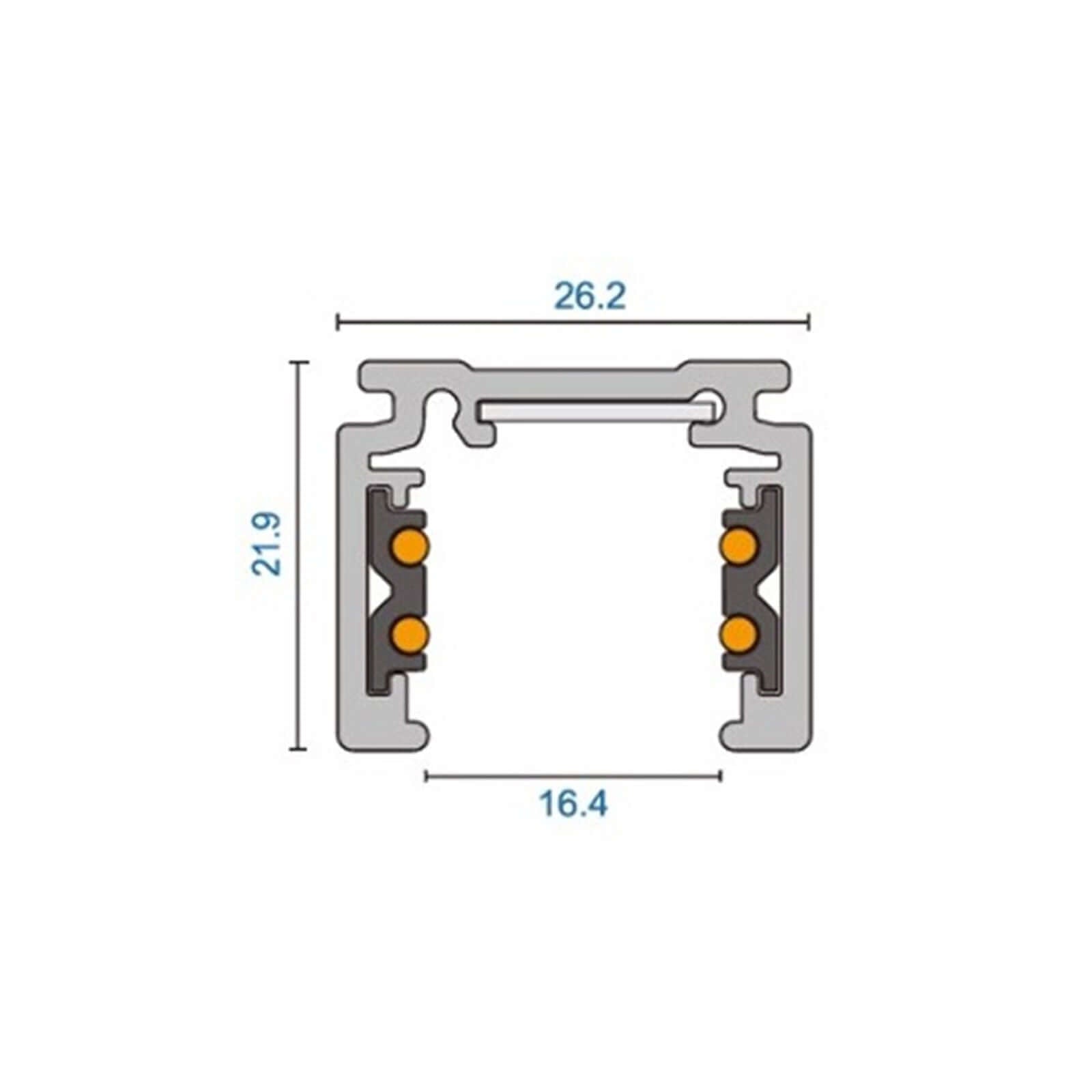 48V magnetická lišta přisazená POWERGEAR černá