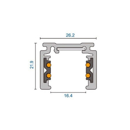 48V magnetická lišta přisazená POWERGEAR černá